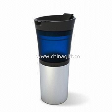 Plastic Mug with 16oz Capacity and Stainless Steel Base