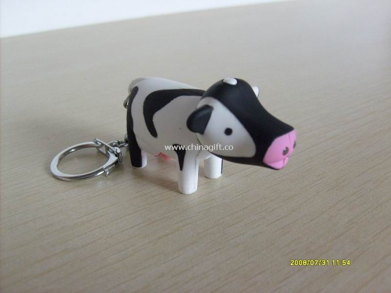 Cow Shape Light Keychain