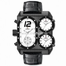 Metal Mens Watch with Alloy Case and PU Band China