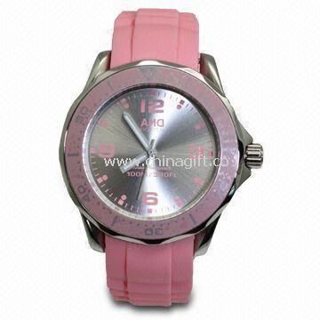 Ladies Watch with Stainless steel Case and Silicone Band