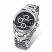 Fashionable Mens Multifunction Watch with Stainless Steel Case and Band
