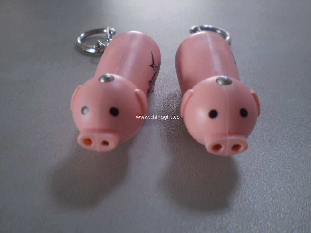 Pig Shape light Keyring