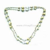 Chain Necklace with Acrylic and Wooden Beads for Decoration
