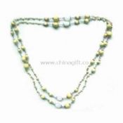 Chain Necklace with Acrylic and Wooden Beads for Decoration