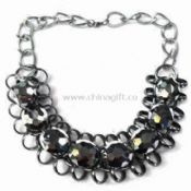 Chain Necklace with Rhinestones