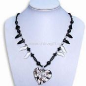 Metal Chain Necklace with Crystals