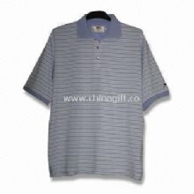 Short-sleeved Mens Golf T-shirt with Sewn Decoration China