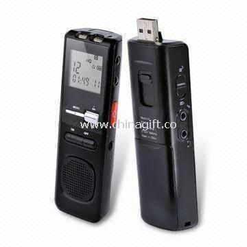Two-in-one Digital Voice Recorder with USB and 1/2/4GB Capacity