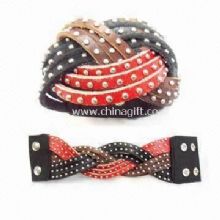 Genuine Leather Bracelet in 3 Tones China