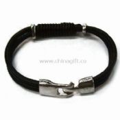 Leather Bracelet with Metal Fastening