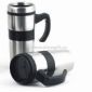 16oz Tumbler with Black Rubber Ribbed Grip Made of Stainless Steel Outer small pictures