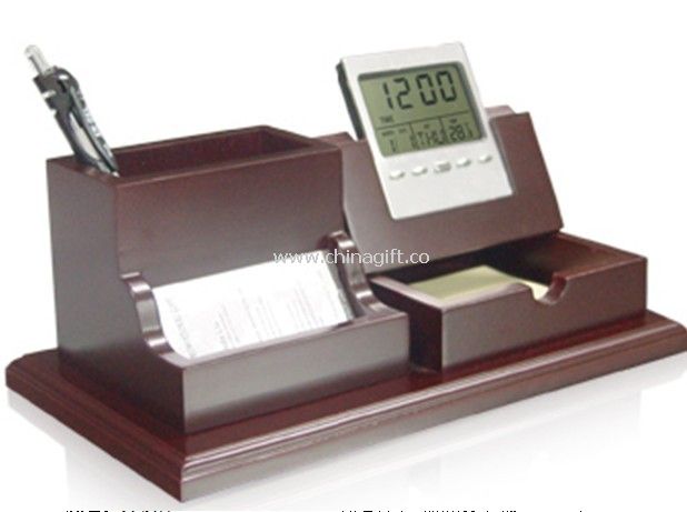 Wooden Pen holder With Calendar display