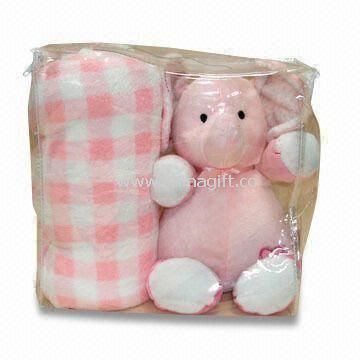 Baby Blanket with Plush Toy