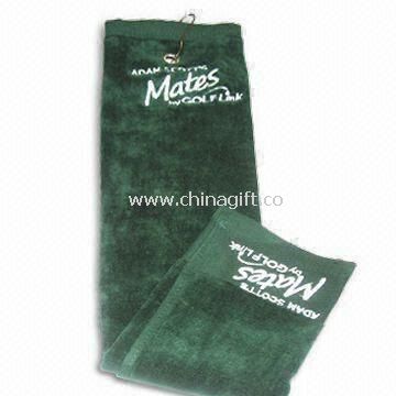 Golf Towel with Dobby Border and Embroidery Logo
