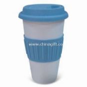 Double Wall Thermal Porcelain Mug with Silicone Lid