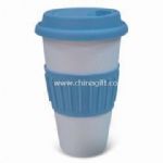 Double Wall Thermal Porcelain Mug with Silicone Lid small picture