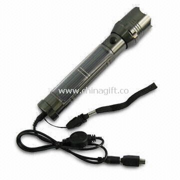 LED Solar Flashlight with Cellphone Charger