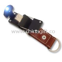Leather USB Flash Drive with Lamp Function