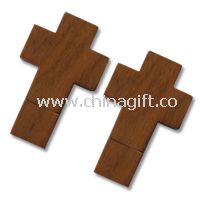 Wood Cross USB Flash Drive