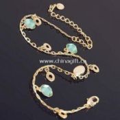 Fashion Bracelet with Gold Plating and Zircon Decoration