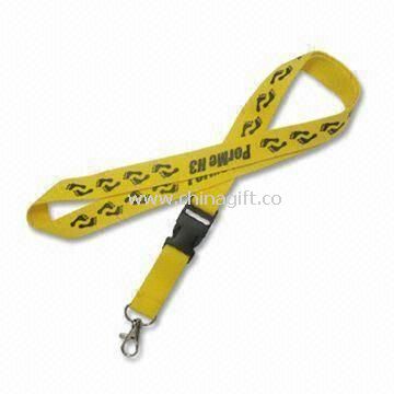 Polyester Lanyard Strap with Connected Buckle and Silk Printing
