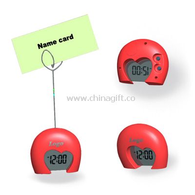 Logo memo holder clock