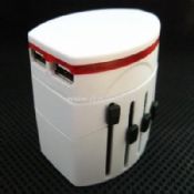 Dual USB world travel adapter