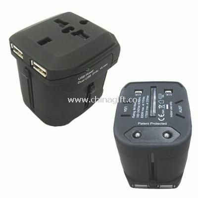Universal outlet with safety shutter Travel Adapter