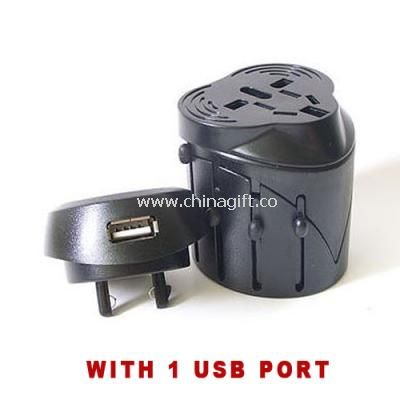 World Travel Adapter With USB 2.0 Port