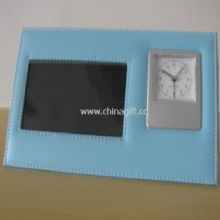 Learther Table Clock with Photo Frame China