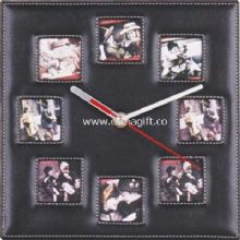 photo frame leather table clock China