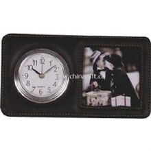 photo frame leather table clock China