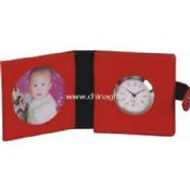 Clock with photo and card holder