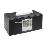 LCD clock with tissue box