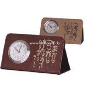 leather table clock