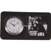 photo frame leather table clock