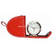 Pocket leather clock