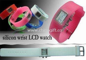 silicone wrist lcd watch