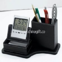 Clock with Leather Pen Holder China