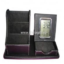 Leather Pen Holder with Clock China