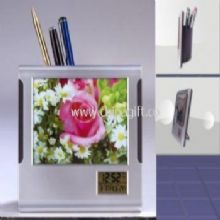 Photo Frame Pen Holder with Clock China