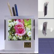 Photo Frame Pen Holder with Clock