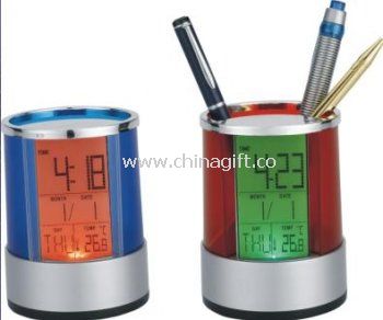 Plastic Pen Holder with Calendar