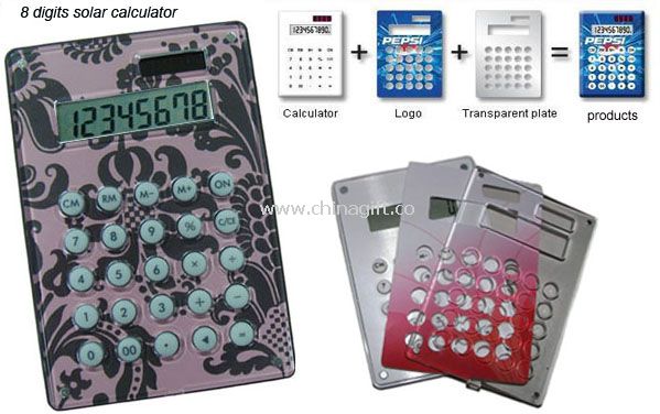 8 digits solar calculator