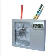 photo frame clock with pen holder China