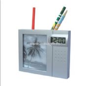 photo frame clock with pen holder