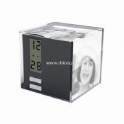 RECTANGULAR PHOTO FRAME WITH CLOCK