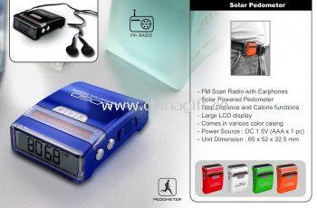 Solar Pedometer with FM Radio