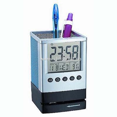 letter opener Clock pen holder