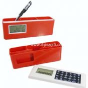 PENHOLDER WITH CALCULATOR AND CALENDAR